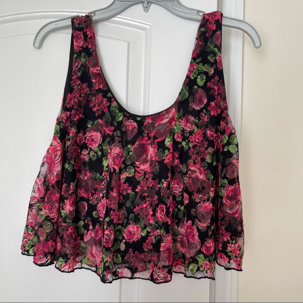 Floral Tank Crop Top